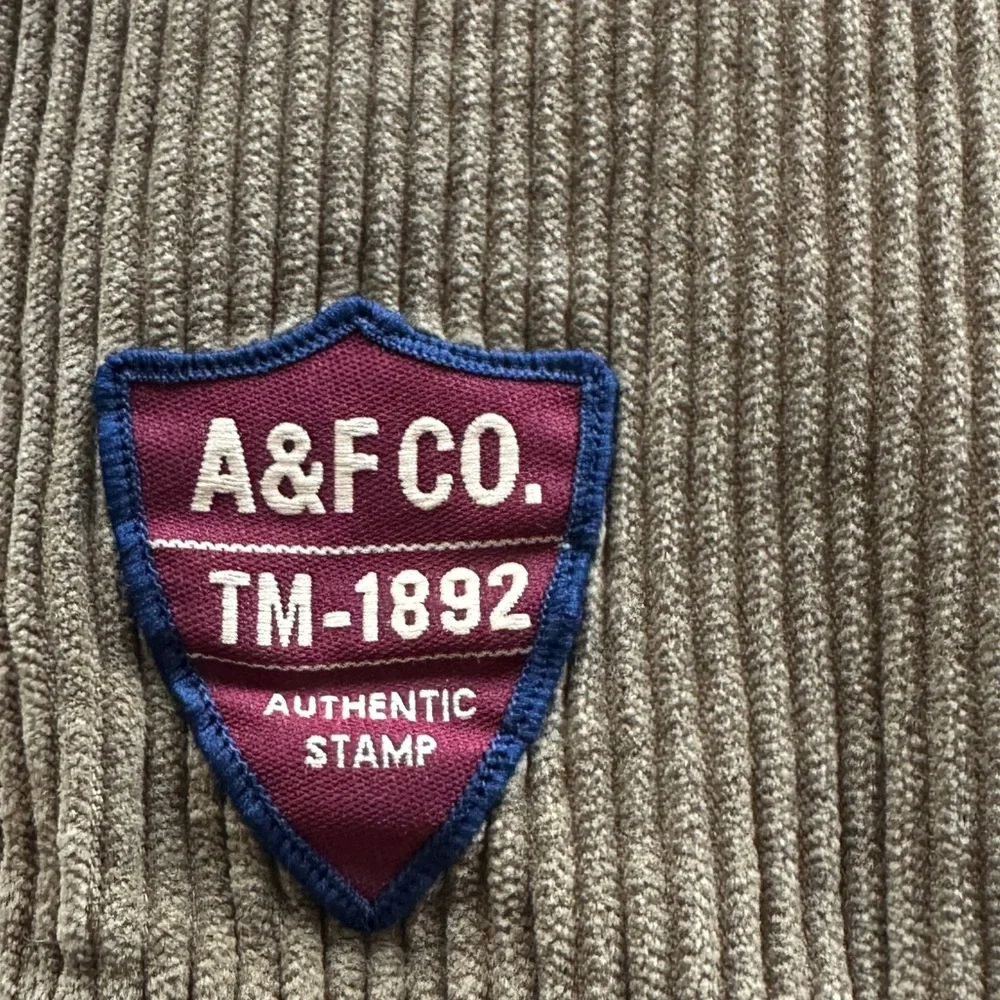 Abercrombie And Fitch Heavy Corduroy Quilt Lined Chore Jacket Tan Mens Size XL
